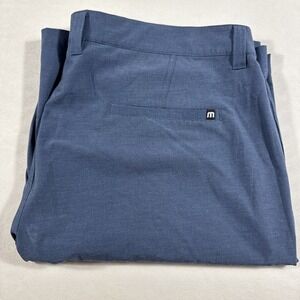 Travis Mathew Shorts Mens‎ 40 x 10.5 Blue Chino Golf Performance Stretch Stripes